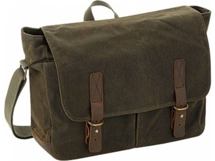 Voskovaná plátěná canvas brašna Messenger 7 litrů (Barva béžová písková, Velikost 34 x 26 x 12 cm)