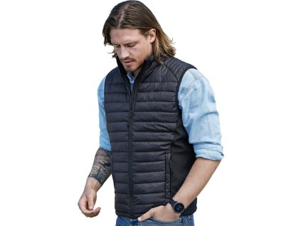 Softshellová prošívaná vesta Bodywarmer s polstrováním (Barva černá - černá, Velikost 3XL)
