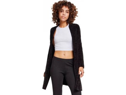 Žinylkový oversize kardigan Urban Classics (Barva černá, Velikost 3XL)