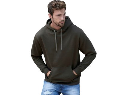 Prémiová pánská klokanka Tee Jays s dvouvrstvou kapucí (Barva černá, Velikost 3XL)
