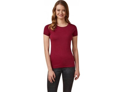 Lehké vypasované dámské tričko s kulatým výstřihem 100 % bavlna (Velikost XS, Barva modrá azurová)