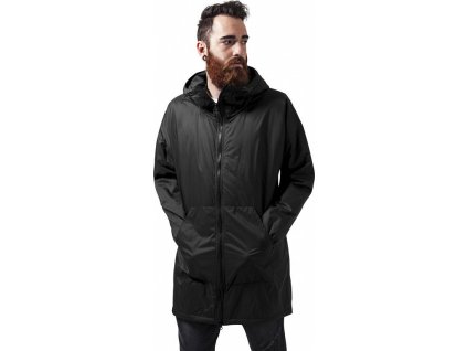 Pánská oversize parka Urban Classics z nylonu (Barva černá, Velikost L)