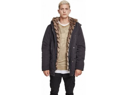 Zimní parka s odnímatelným lemováním z umělé kožešiny Urban Classics