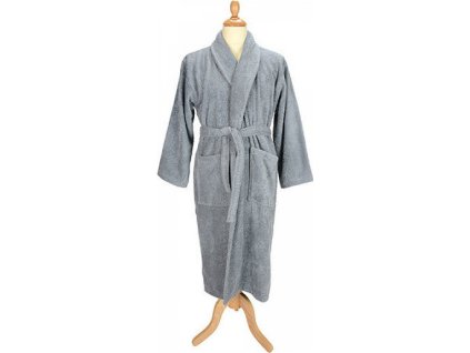 Unisex župan s velkým límcem 400 g/m (Velikost XS, Barva šedá tmavá)