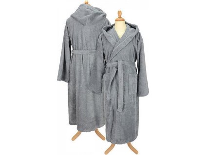 Unisex župan s kapucí z turecké bavlny 400 g/m (Barva šedá tmavá, Velikost 3XL)