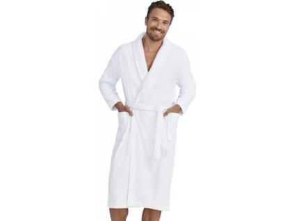 Teplý luxusní župan Palace s kapsičkou 400 g/m (Barva šedá tmavá, Velikost L/XL)