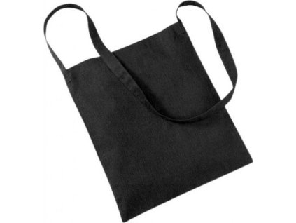 Základní plátěná taška s dlouhými uchy, 8 l (Velikost 34 x 40 cm, Barva černá)