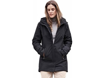 Dámská parka s podšívkou do každého počasí (Barva černá, Velikost 3XL)