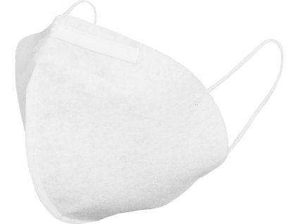 Obličejová maska tvarovaná z netkané textilie s antibakteriální úpravou (Barva bílá, Velikost uni)