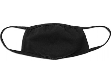 Dvouvrstvá obličejová maska s řasením na nose a bradě pro přiléhavý střih (Velikost S/M, Barva černá)