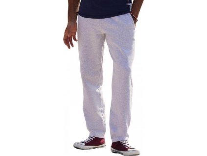 Tepláky Fruit of the Loom v rovném střihu s otevřeným lemem (Barva černá, Velikost 3XL)