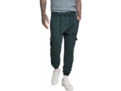Pánské bavlněné kapsáčové kalhoty Urban Classics (Barva černá, Velikost 3XL)