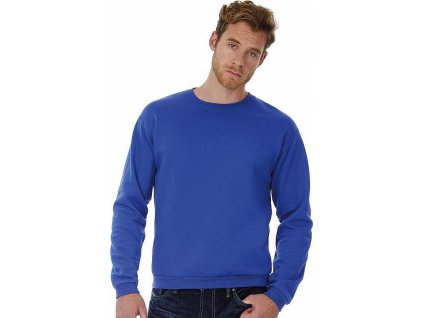 Směsová pánská mikina BC přes hlavu s vnitřním fleecem (Velikost XS, Barva šedá tmavá)