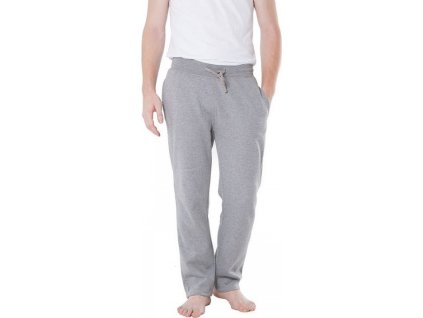 Pánské tepláky s elastickým pasem s barevnou stahovací šňůrkou (Barva černá, Velikost L)