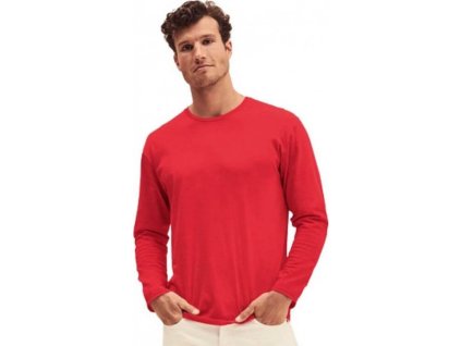 Základní triko Iconic s dlouhým rukávem Fruit of the Loom (Barva černá, Velikost 3XL)