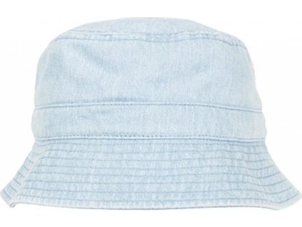 Džínový klobouček s výztužným páskem pro pevný tvar (Velikost one size, Barva černá - šedá)