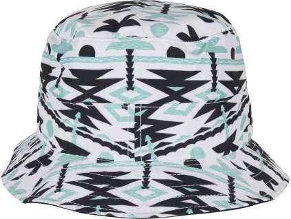 Oboustranný odolný klobouček s aztéckým motivem (Velikost one size, Barva černá - modrá)