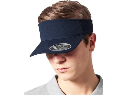 Kšilt Flexfit proti slunci s gumovým páskem (Barva černá)