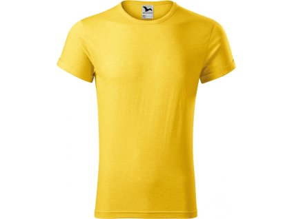 Pánské směsové tričko Fusion Malfini 65 % polyester, 35 % bavlny (2. jakost) (Velikost 3XL, Barva černý melír)