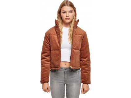 Manšestrová prošívaná bunda Puffer do pasu Urban Classics (Barva černá, Velikost 3XL)