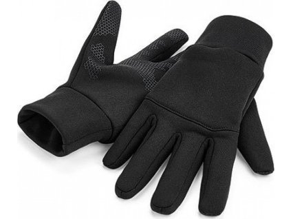 Lehké sportovní softshellové rukavice pro dotykový displej (Barva černá, Velikost L/XL)