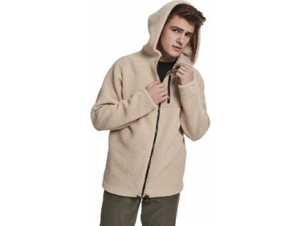 Kožíšková bunda Sherpa na zip s kapucí