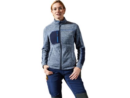 Mírně propasovaná texturovaná fleecová bunda s kapsami na skrytý zip (Barva černá, Velikost 3XL)