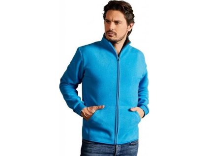 Dvojitá fleecová bunda s kontrastní podšívkou a skrytým zipem (Barva černá, Velikost 3XL)