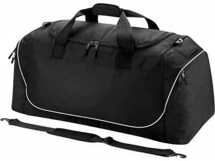 Obří sportovní taška Jumbo s velkými bočními kapsami 115 l (Barva černá - šedá světlá, Velikost 85 x 38 x 35 cm)