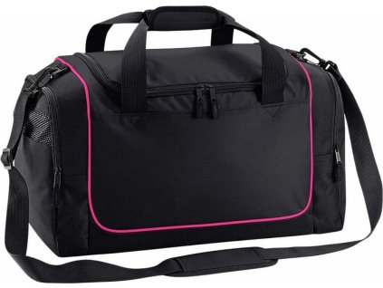 Sportovní taška Locker s bočními kapsami 30 l (Barva černá - růžová fuchsiová, Velikost 47 x 30 x 27 cm)