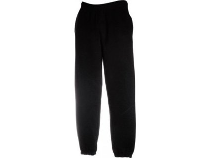 Tréninkové kalhoty  Fruit of the Loom s elastickými manžetami (Barva černá, Velikost 3XL)