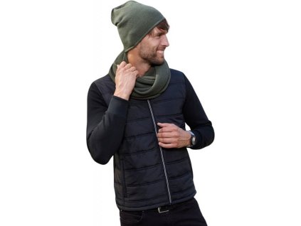 Lehce zateplená hybridní bunda se stojáčkem James and Nicholson (Barva černá, Velikost 3XL)