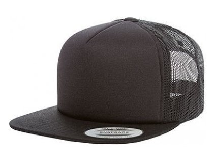 Kšiltovka Trucker s pěnovým čelem a síťkou (Barva černá)