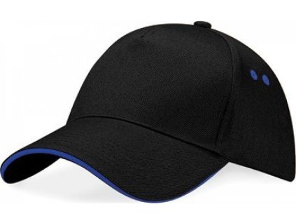 5 panelová čepice Ultimate Sandwich Peak (Barva Black/Bright Royal)