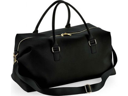Cestovní koženková taška Weekender Boutique 53 x 26 x 24 cm (Barva černá, Velikost 53 x 26 x 24 cm)