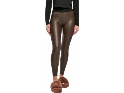 Solidní legíny z imitace kůže s vysokým pasem (Barva černá, Velikost 3XL)