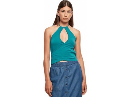 Letní elegatní top s uvazováním kolem krku (Barva bílá, Velikost 5XL)
