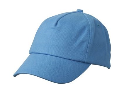 Dětská základní kšiltovka 5 panelová na suchý zip (Barva modrá blankytná)