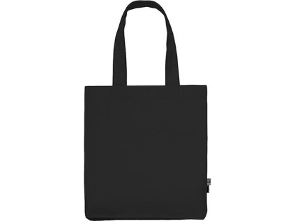 Keprová Fairtrade taška z organické bavlny Neutral (Velikost 38 x 42 x 7 cm, Barva černá)
