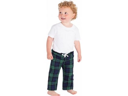 Dětské kostkované kalhoty z flanelu