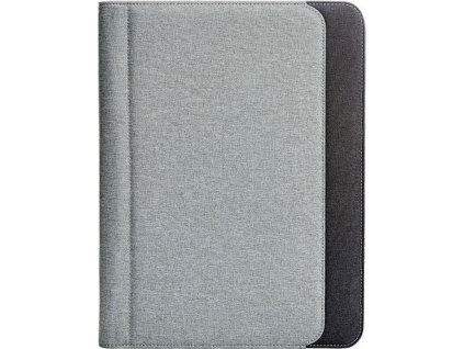 Konferenční desky s organizérem a zapínáním na zip (Barva šedá světlá, Velikost 25,5 x 34 x 3,5 cm)