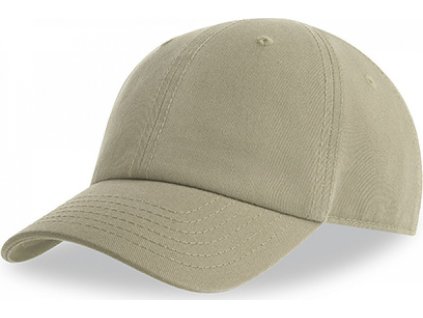 Dětská 6-panelová kšiltovka Fraser z organické bavlny na suchý zip (Barva zelená khaki)