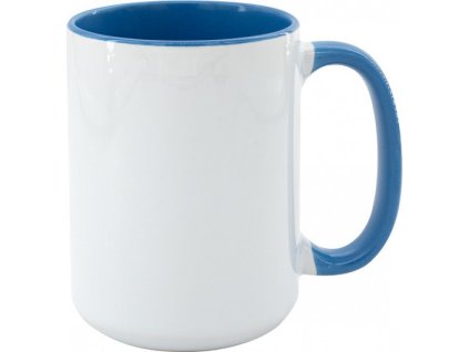 Modrý maxi hrnek 450 ml - barevný vnitřek a ucho AveTech