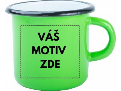 Zelený plecháček Premium s černým lemem 350 ml AveTech