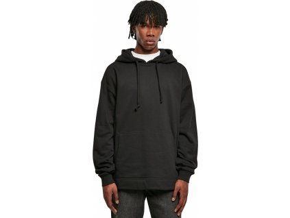 Oversize mikina s otevřeným lemem a bočním rozparkem (Barva černá, Velikost 3XL)