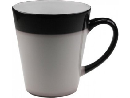 Černý měnící latté hrníček 0,3 l AveTech