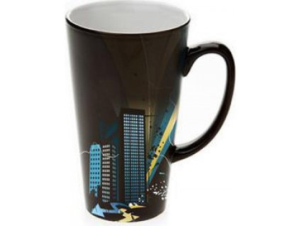 Velký černý magický latté hrnek 0,5 l AveTech