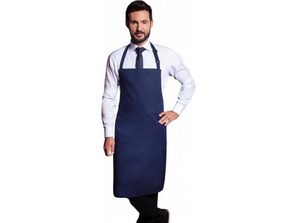 Základní gastro zástěra s páskem za krkem nastavitelným na sponu (Barva šedá tmavá)
