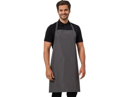 Voděodolná pracovní zástěra odolná vůči bělícím prostředkům (Velikost 72 x 86 cm, Barva černá (ca. Pantone Black C))