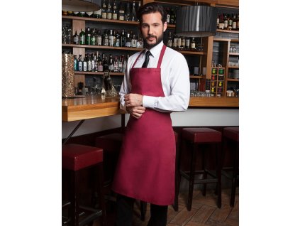 Číšnická zástěra Bib Pinafore (Barva bílá)